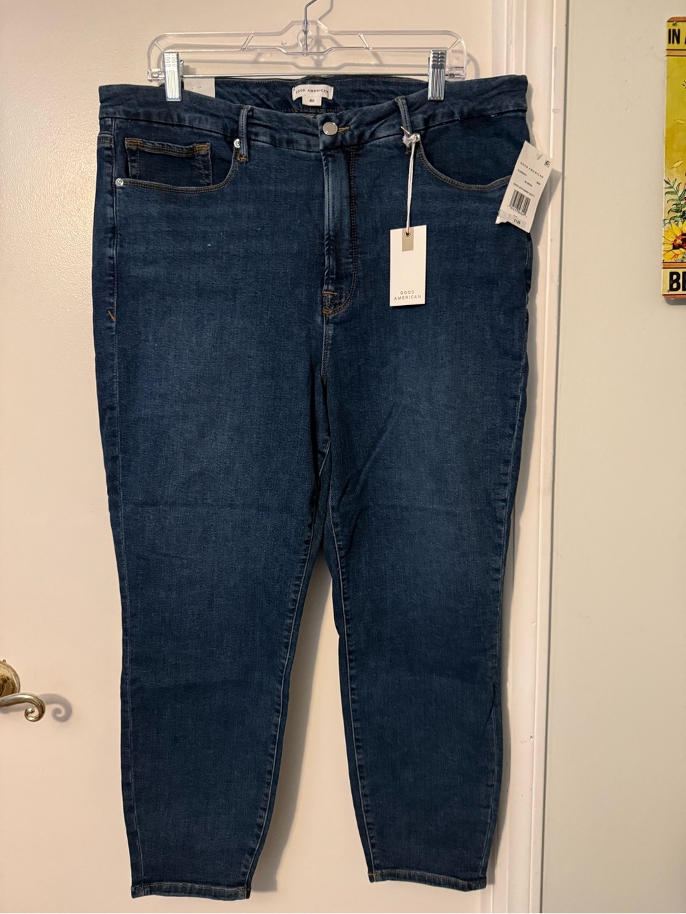 Good American Dark Blue Stretch Jeggings